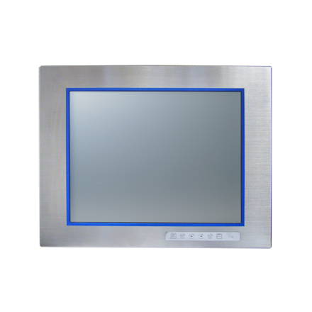 15&quot; Stainless Steel XGA Industrial Monitor with Resistive Touchscreen